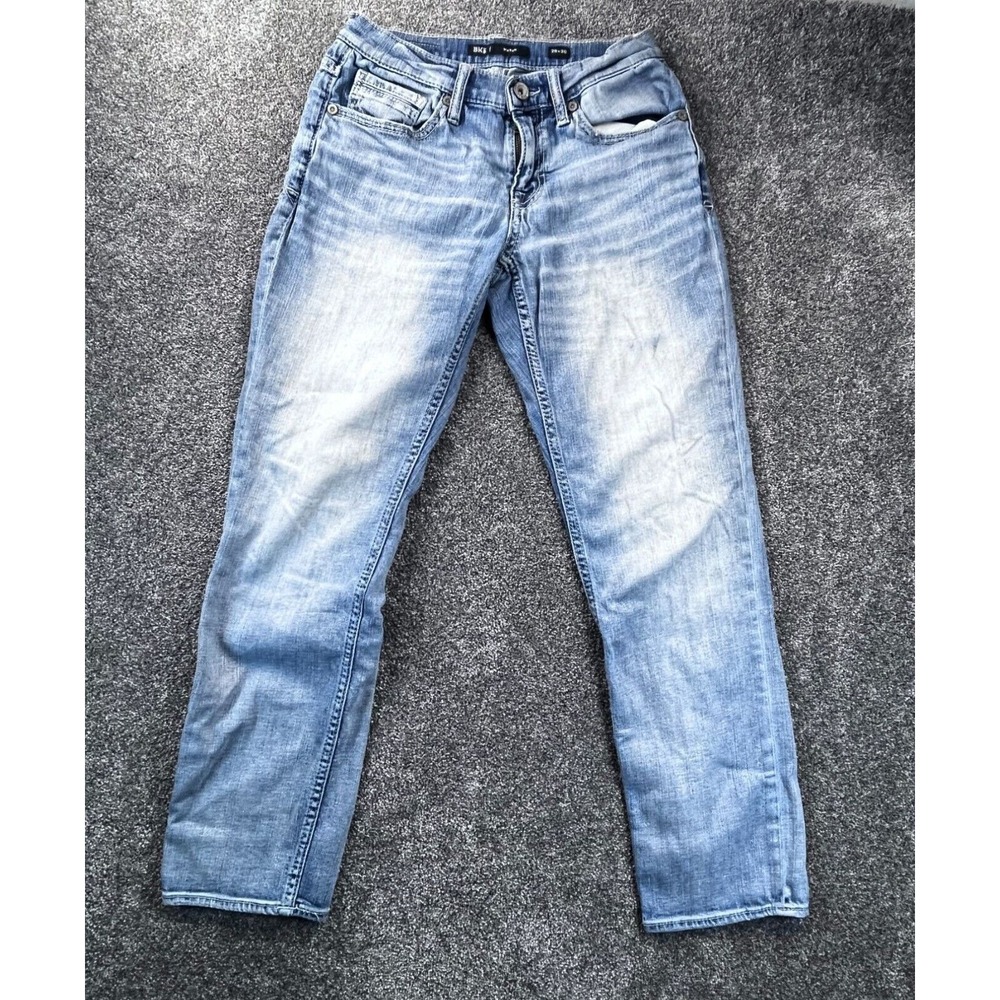 BKE Mason Light Wash Mens Jeans 28x30 Relaxed Fit‎ Cotton/Spandex